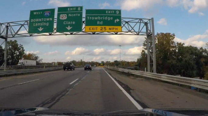 I-496 Near US-127 Trowbridge Road exit Lansing, Michigan