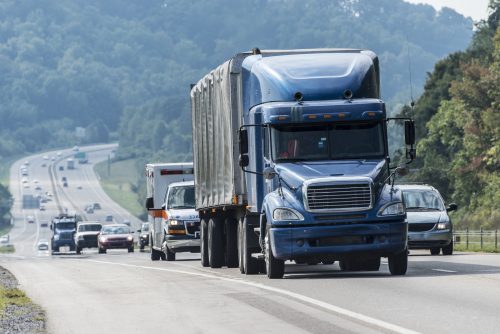 Semi truck on highway