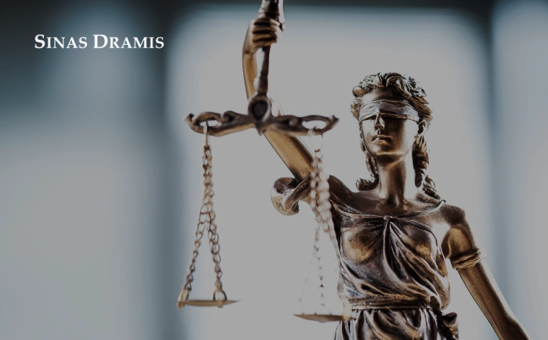 Statue of Lady Justice representing the recognition of a sexual assault survivor receiving a justice award for advocacy and courage