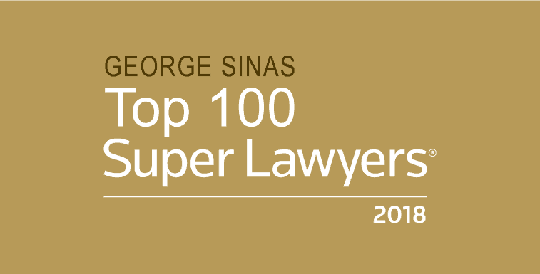 George Sinas Top 100 Super Lawyers 2018