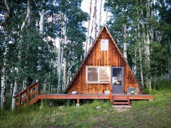 a-frame-cabin-woods