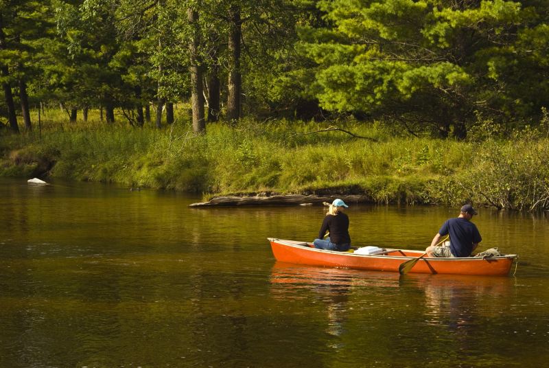 canoe-river-trees-michigan