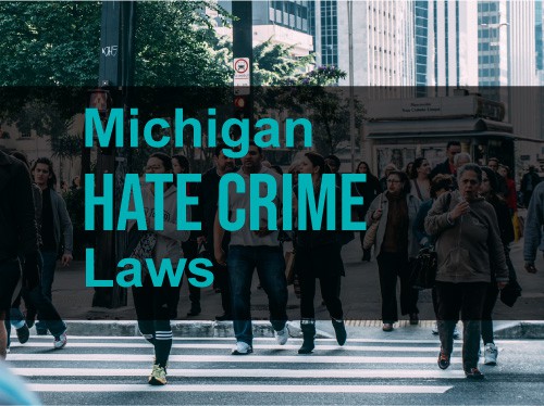 people-walking-on-sidewalk-michigan-hate-crime-law-words-over