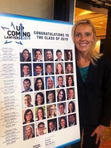 Katie Tucker at Up and Coming Lawyers luncheon