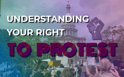 Protest in front of Lansing Michigan capitol building