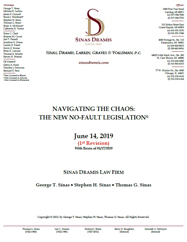 Michigan No-Fault Reform Brochure