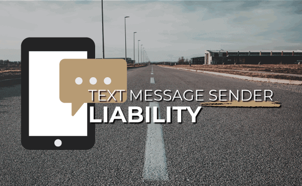 text message sender liability - asphalt road with street lights
