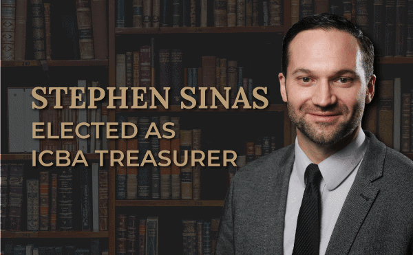 Stephen Sinas ICBA Treasurer announcement