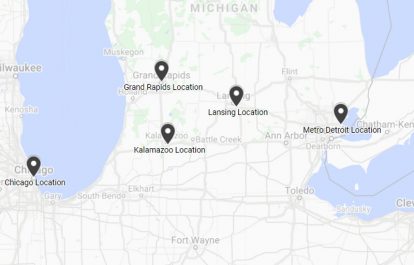 Michigan Law Office Location Map