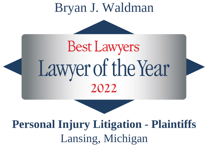 Bryan J. Waldman Best Lawyers Lawyer of the Year 2022 badge in Personal Injury Litigation - Plaintiffs for Lansing, Michigan