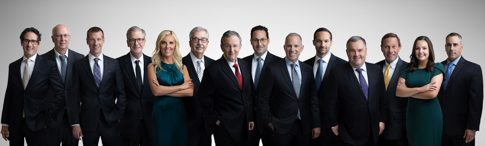 Sinas Dramis Law Firm Attorneys standing together in a row