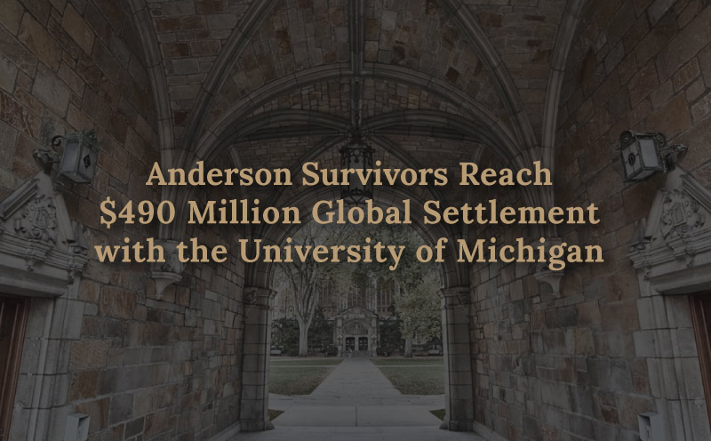 Anderson survivors reach $490 million global settlement with the University of Michigan