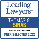 Leading Lawyers Badge Thomas Sinas Peer Selected 2022
