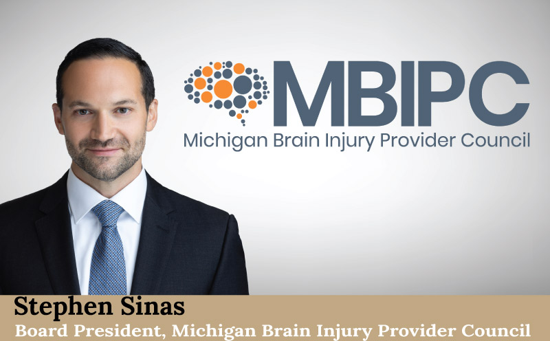 Michigan personal injury attorney Steve Sinas elected president of Michigan brain injury provider council.