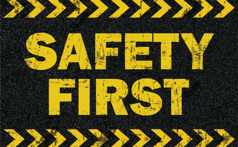 Banner promoting injury prevention and public safety initiatives