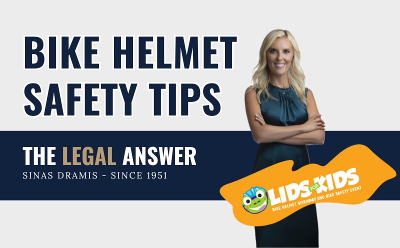 Michigan bike helmet safety demonstration with Katie Tucker