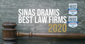 Sinas Dramis Earns Multiple Rankings in 2020 “Best Law Firms” List