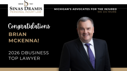 Sinas Dramis Partner Brian McKenna Named DBusiness Top Personal Injury Law for Fifth Consecutive Year
