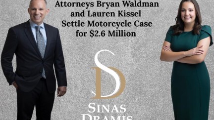 Sinas Dramis Law Firm Attorneys Settle Motorcycle Crash Case for $2.6 Million
