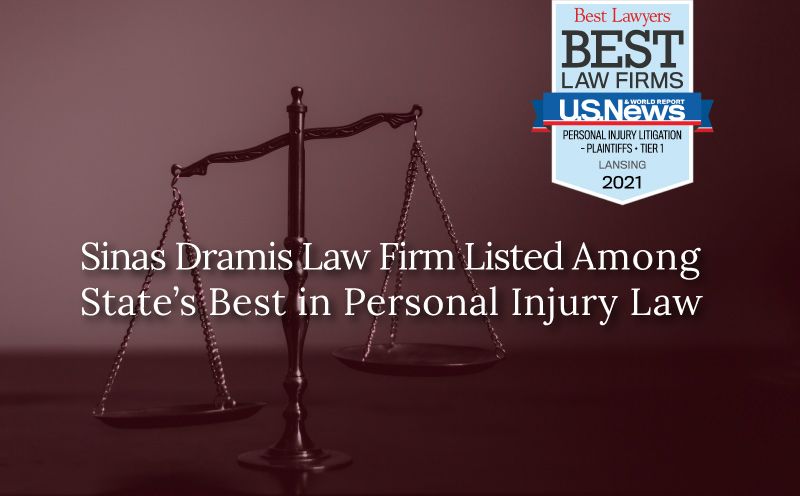 Sinas Dramis Listed Among State’s Best in Personal Injury Law
