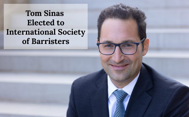 Tom Sinas Joins Short List of Michigan Attorneys Elected to International Society of Barristers 
