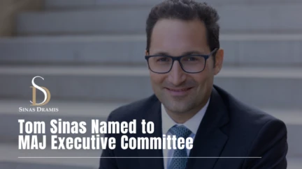 Tom Sinas Selected as One of Only Two At-Large Members of Michigan Association for Justice Executive Committee