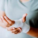 bandage wrapped wrist burn injuries